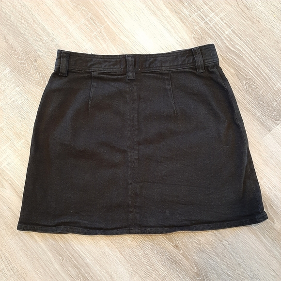 ARITIZIA WILFRED FREE Black A-line Denim Mini Skirt, Size 6 - Picture 5 of 10
